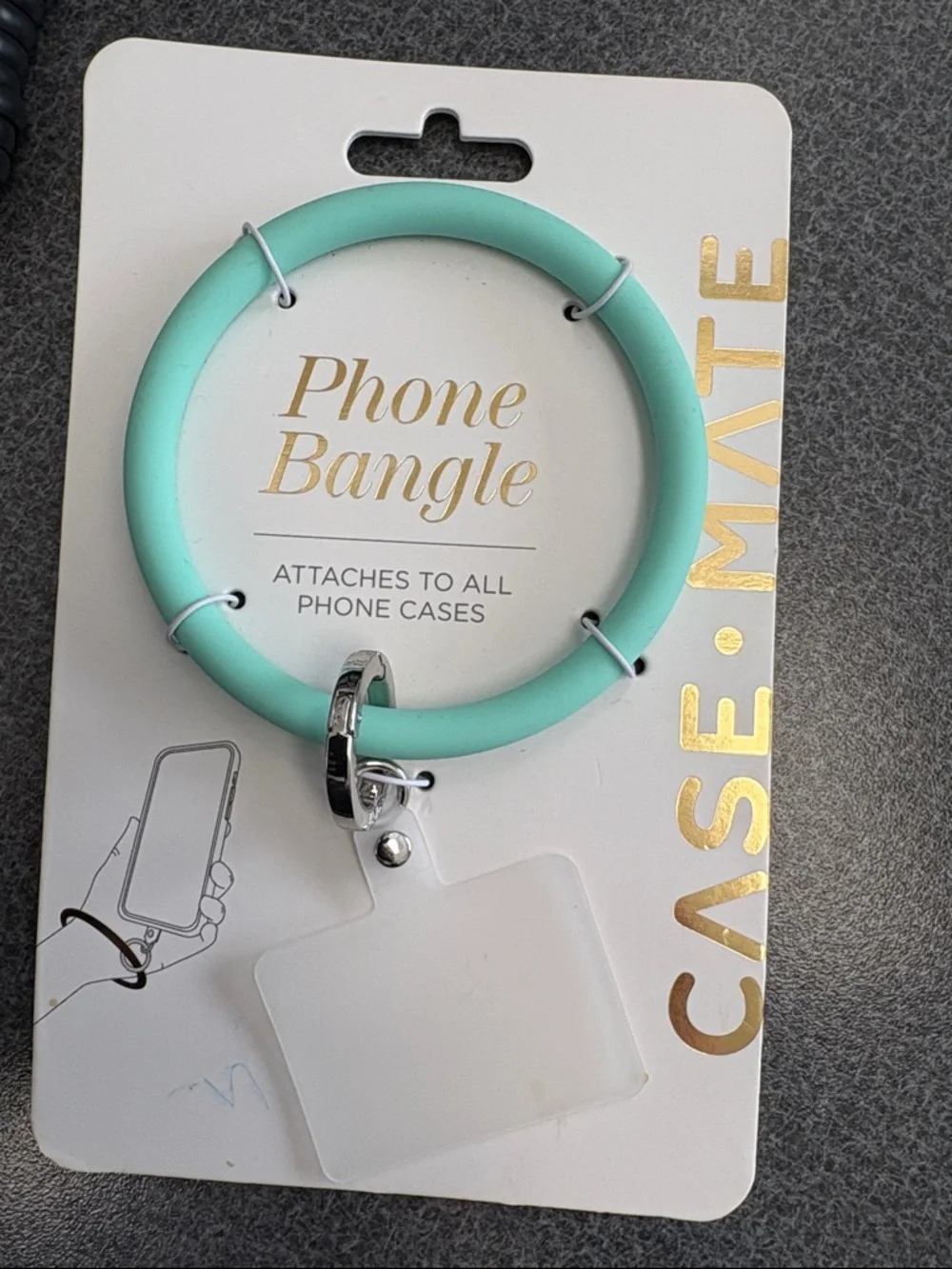 case-mate Turquoise Silicone Wrist Ring Keychain